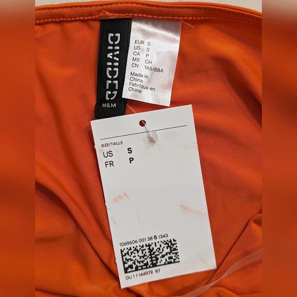 H&M Orange Halter Cutout Mini Dress Swim Cover-Up Size Small - Picture 3 of 4